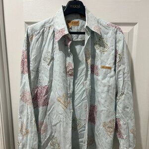 ***MENS GET LUCKY BUTTON DOWN SHIRT***